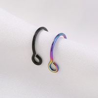 New Color Niche Stainless Steel Nose Ring Fake Piercing Nose Buckle Personality Accessories Wholesale main image 6