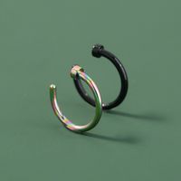 Fashion Titanium Steel Nose Decoration Fake Nose Ring C-shaped Nose Nail Piercing Personality New Stainless Steel Nose Ring main image 3