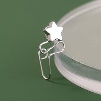 New Non-porous Piercing Stainless Steel Nose Ring Geometric Five-pointed Star Nose Decoration main image 5