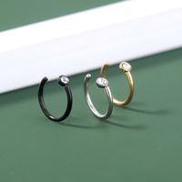 C-shaped Stainless Steel Rhinestone Nose Ring Diamond Nose Nail Fake Nose Ring Jewelry main image 5