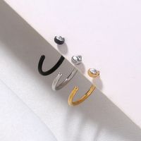 C-shaped Stainless Steel Rhinestone Nose Ring Diamond Nose Nail Fake Nose Ring Jewelry main image 6