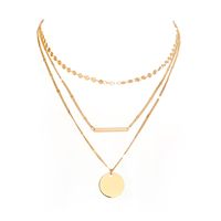 Fashion Simple Round Brand Clavicle Chain Retro Multi-layer Necklace Jewelry main image 6