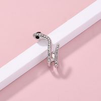 Trend Personality Geometric Diamond Silver Hip-hop Earrings main image 4