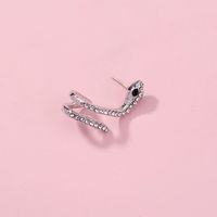 Trend Personality Geometric Diamond Silver Hip-hop Earrings main image 5