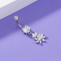 Simple Personality New Belly Button Ring Niche Creative Zircon Umbilical Button Umbilical Ring Piercing Jewelry main image 4