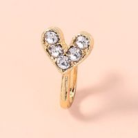 Simple Piercing Heart-shaped False Nose Ring Creative U-shaped False Nose Clip Nose Decoration main image 4