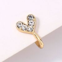 Simple Piercing Heart-shaped False Nose Ring Creative U-shaped False Nose Clip Nose Decoration main image 6