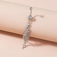 Vente Chaude Tempérament Des Ongles Ombilicaux Rétro Gland Anneau De Nombril Simple Zircon Nombril Piercing Bijoux main image 3