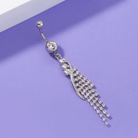 Vente Chaude Tempérament Des Ongles Ombilicaux Rétro Gland Anneau De Nombril Simple Zircon Nombril Piercing Bijoux main image 4