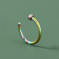 Fashion New Personality Exaggerated Stainless Steel False Nose Ring C-shaped Nose Nail Jewelry main image 6