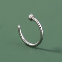Fashion New Personality Exaggerated Stainless Steel False Nose Ring C-shaped Nose Nail Jewelry main image 4