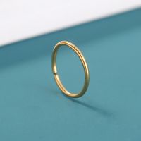 Stainless Steel O-shaped Closed Circle Piercing Nose Ring Jewelry main image 4