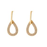 Fashion Drop-shaped Copper Micro-inlaid Zircon Earrings Female Simple main image 6