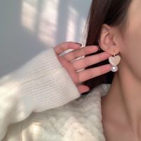 Korean Fashion Imitation Pearl Cloth Earrings Elegant Personality Alloy Earrings main image 5