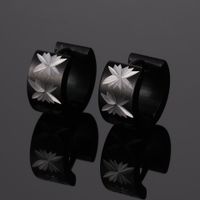Fashion Rice Word Star Earrings Snowflake Awning Star Earrings Stainless Steel Simple Flower Ear Buckle main image 5