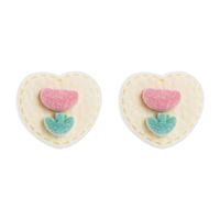 Fashion New Personality Creative Flocking Cartoon Earrings main image 6