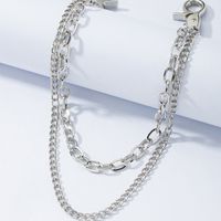 European And American Jewelry Sweater Chain Double Layered Simple Hip-hop Street Chain Necklace main image 1