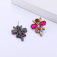 European And American Insects Colored Diamond Bee Earrings main image 5
