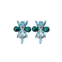 European And American Insects Colored Diamond Bee Earrings main image 6