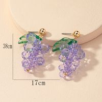 Korea Personality Cute Asymmetric Fruit Earrings Contrast Color Earring main image 5