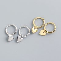 Korean New Simple Heart-shape Silver Earrings Wholesale main image 2