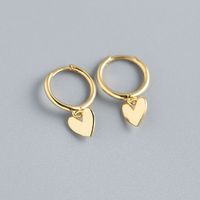Korean New Simple Heart-shape Silver Earrings Wholesale main image 3