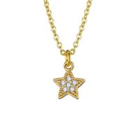 Fashion Star Inlaid Zircon Necklace Simple Five-pointed Star Clavicle Chain sku image 3