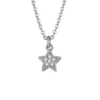 Fashion Star Inlaid Zircon Necklace Simple Five-pointed Star Clavicle Chain sku image 4