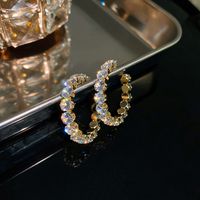 Retro Rhinestone Geometric Earrings Fashion Exquisite Earrings Wholesale sku image 5