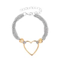 New Multi-layer Bracelet Fashion Creative Hollow Heart Tassel Bracelet sku image 1