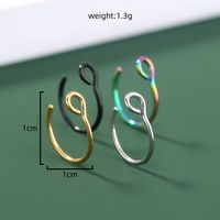 Personality Stainless Steel Fake Nose Nail Nose Hook Set Classic Non-perforated Jewelry Nose Ring sku image 1