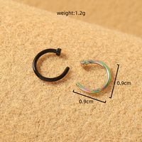 Fashion Titanium Steel Nose Decoration Fake Nose Ring C-shaped Nose Nail Piercing Personality New Stainless Steel Nose Ring sku image 1