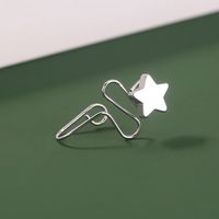 New Non-porous Piercing Stainless Steel Nose Ring Geometric Five-pointed Star Nose Decoration sku image 1