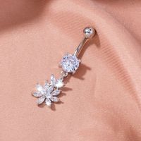 Simple Personality New Belly Button Ring Niche Creative Zircon Umbilical Button Umbilical Ring Piercing Jewelry sku image 1