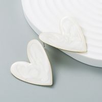 Fashion Alloy Drop Oil Heart-shaped Earrings Female New Candy Color Earrings sku image 1