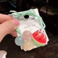 Fruta Linda Cuerda Para El Cabello Verano Fresca Cabeza De Fresa Cuerda Coreana Anillo Para El Cabello Banda De Goma Mujeres sku image 2