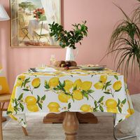 Cloth Dad Ins Style Lemon Printing Waterproof And Oil-proof Rectangular Tablecloth Coffee Table Placemat Kindergarten Tablecloth Cover main image 4