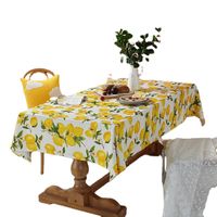 Cloth Dad Ins Style Lemon Printing Waterproof And Oil-proof Rectangular Tablecloth Coffee Table Placemat Kindergarten Tablecloth Cover main image 6