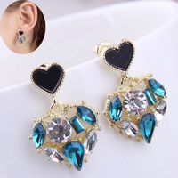 Korean Fashion Sweet Ol Concise Sweet Heart Personalized Earrings main image 1