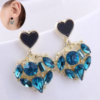 Korean Fashion Sweet Ol Concise Sweet Heart Personalized Earrings main image 4