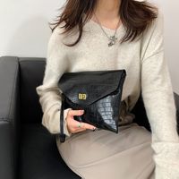 New Crocodile Pattern Clutch Korean Style Men's And Women's Handbags Casual Envelope Bag Patent Leather Bags File Bag Trendy Clutch main image 5