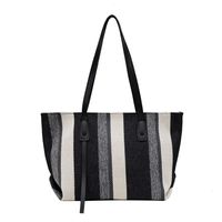Bag Large Capacity Commuter Canvas Bag 2021 New Trendy Net Red Striped Tote Bag main image 3