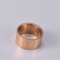 J26 Boromi Scripture Buddhist Heart Sutra Plated 18k Rose Gold Ring Men And Women Couple Little Finger Ring Index Finger Jewelry main image 3