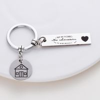 New Stainless Steel Keychain  New Home New Home Friend Gift Wholesale main image 1