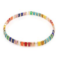 Cross-border New Arrival Twin Hand Jewelry Bohemian Beach Style Spring And Summer Tila Rainbow Small Bracelet For Women main image 2