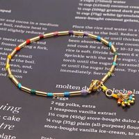 Simple Miyuki Rice Beads Rainbow Hand-woven Tassel Beaded Bracelets main image 5
