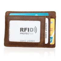 Factory Direct Sales Wholesale Vintage Men's Beauty Money Clip Rfid Card Holder Card Case   New main image 5