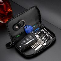 Large-capacity Zipper Car Key Case Waist Leather Card Case Multifunctional Fashion Key Chain main image 6