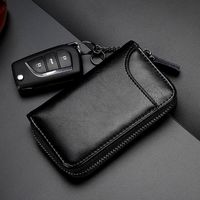 Large-capacity Zipper Car Key Case Waist Leather Card Case Multifunctional Fashion Key Chain main image 5