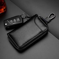 Large-capacity Zipper Car Key Case Waist Leather Card Case Multifunctional Fashion Key Chain main image 4